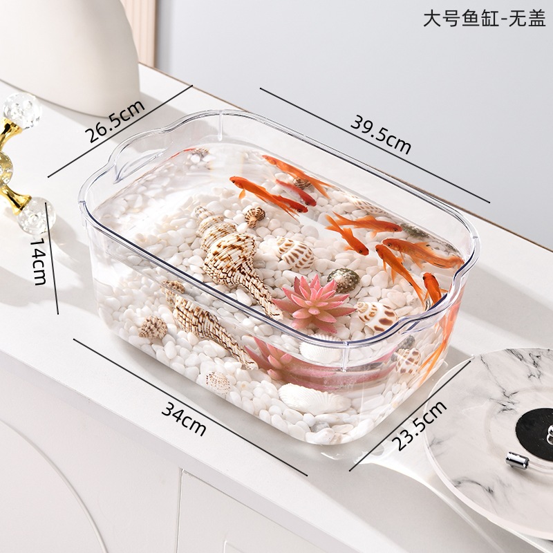 large uncovered/bare tank-fish food delivery