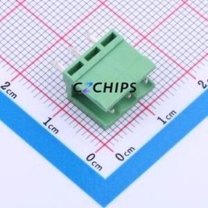 JL396V-39603G01 Plug-in Terminal Block Through hole,P=3.96mm Connector Board-to-Board / Socket - Open 1x3P 3.96mm Green - Product Image 1