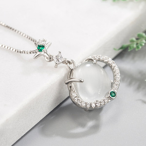 Joyeria minimalista 925 planète collier en argent sterling cadena caporal de moda plata ley 925 original gargantilla - Product Image 3