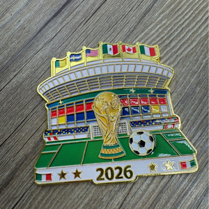 <span class=keywords><strong>Imanes</strong></span> de Refrigerador Magnéticos Giratorios con Banda Metálica 2026, Fútbol Creativo de Colores para Recuerdos de EE. UU.-México-Canadá - Product Image 2