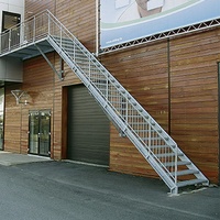 Daiya cercle escaliers galvanisé avec droite escalier garde-corps en fer forgé
