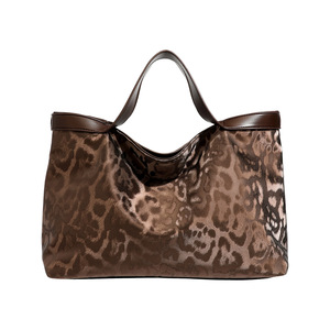 Sac fourre-tout grande capacité en PU pour femme, imprimé léopard effet daim, collection automne/hiver, avec fermeture éclair et doublure en polyester - Product Image 5