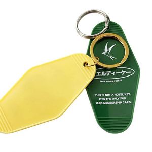 Design Wholesale Custom logo Motel Keychains Printed Plastic Vintage Motel Keychains - Product Image 4