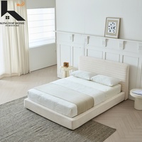 Cadre de lit pleine grandeur guimauve Lit nuage avec tête de lit Cadre de lit rembourré pour chambre à coucher