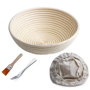Cestino di prova 2026 da 10 "Brotform rotondi <span class=keywords><strong>per</strong></span> <span class=keywords><strong>pane</strong></span> e 1000g di pasta a prova di lievitamento <span class=keywords><strong>ciotola</strong></span> in Rattan - Product Image 1