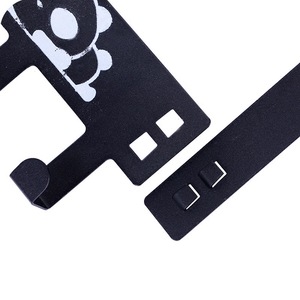 Perchero de puerta Nahe con 6 ganchos de metal, diseño de panda de dibujos animados, para guardar abrigos, sombreros y paraguas, gancho de pared para la entrada o el dormitorio. - Product Image 4