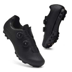Nouvelles chaussures de cyclisme sur route blanches et noires, chaussures de cyclisme sur route et <span class=keywords><strong>VTT</strong></span> pour hommes et femmes, à laçage rapide, respirantes, semelle rigide, chaussures de vélo à système de blocage - Product Image 1