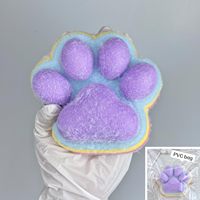 Fufu Big Cat Paw Plush Squishy Toy 5 Inch Sticky Rainbow Slow Rising Cute Fidget Sensory Stress Relief Anxiety ADHD Gift Ages
