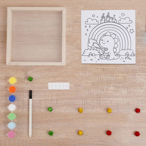 Créez votre propre cadre photo de dinosaure pour les enfants <span class=keywords><strong>facile</strong></span> <span class=keywords><strong>à</strong></span> faire bricolage acrylique conseil dinosaure cadre photo décoration de la maison - Product Image 2