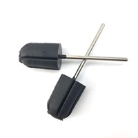 10x capuchons de ponçage colorés + 1x mandrin en caoutchouc pour manucure, pédicure, polissage des ongles