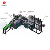 Machine de fabrication de masque de boucle d'oreille extérieure élastique de soudure ultrasonique 3 plis