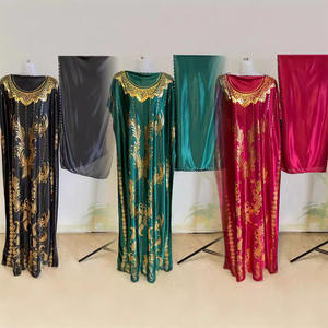 Ventes en gros de robes <span class=keywords><strong>boubou</strong></span> pour femmes, vêtements africains, tenues dashiki, abaya imprimée, robe maxi musulmane islamique - Product Image 4