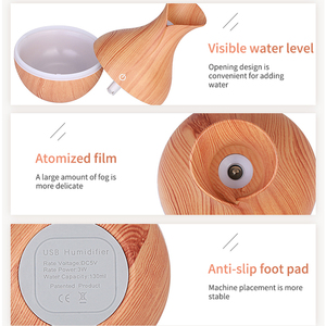 Difusor ultrasónico de aromas en madera, de siete colores humidificador de aire con luz LED, difusor de fragancia silencioso - Product Image 6