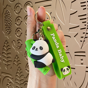 Gantungan Kunci Hewan <span class=keywords><strong>Mini</strong></span> Plastik Warna-warni Buatan Tangan Ramah Lingkungan Kartun Figur Panda Lucu Hadiah Mainan Anak-anak - Product Image 4