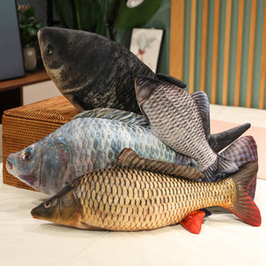 Simulation Creative Fish Cute Plush Toys Kitchen Toys Tilapia Crucian Carp Herring Carp Mandarin Fish Pillow Plush Animal Toys - Product Image 3