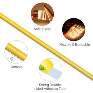 3 mét DC12V COB <span class=keywords><strong>LED</strong></span> Strip ánh sáng ấm lạnh trắng linh hoạt tuyến tính Băng IP20 ra90 COB Strip - Product Image 2