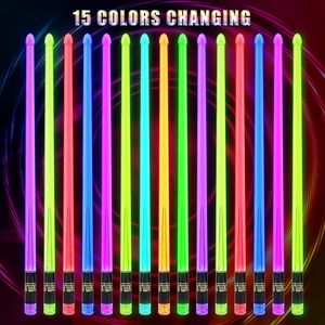 Bán buôn 42cm có thể sạc lại <span class=keywords><strong>PC</strong></span> 15 màu sắc LED đèn flash ánh sáng Dùi Trống cho người lớn trống - Product Image 2