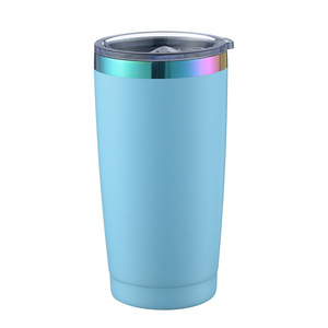Nuovo Tumbler Isolato in Acciaio Inox da 20oz con Incisione Laser e Placcatura Arcobaleno, Vendita Calda Tumbler a Doppia Parete da 30oz con Coperchio - Product Image 4