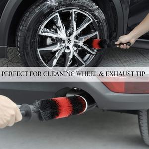 <span class=keywords><strong>Brosse</strong></span> rouge polyvalente à poils longs et souples <span class=keywords><strong>pour</strong></span> moyeu de voiture Brosses de nettoyage des pneus <span class=keywords><strong>pour</strong></span> le nettoyage des roues automobiles. - Product Image 6