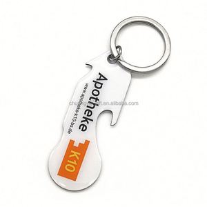 Shopping Trolley Token Personalized Stainless Steel Shopping Cart Trolley Chips Supermarket Coin Token 1EURO <b>Keychain</b> - Product Image 5