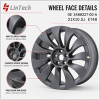 Jante LinTech Premium Gris Mat 21X10.5 ET48 3488227-00-A, Fournitures de Haute Performance pour Ateliers Automobiles, Pièces pour Tesla Model Y EV