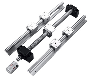 מסילת הדרכה לינארית 1 מטר 2 מטר 3 מטר, מסילת הדרכה לינארית ובלוק הזזה עם מיסב SBR12 עם סט בורג כדורי SBR16 SBR14 SBR20 - Product Image 2