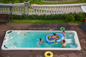 JY8602-Piscina grande de lujo, piscina de Spa acrílica, para exteriores, de madera tratada independiente, masaje giratorio - Product Image 4