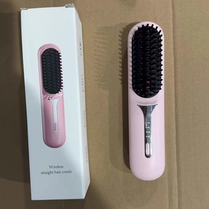 2024 Hot Comb Cordless Hair Style Brush Portable <b>Mini</b> Hair Straightener Brush With 4 Temp Settings & Anti-Scald - Product Image 6