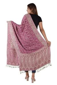 Étole longue ethnique en viscose douce tissée avec texture élégante, idéale pour femme, pour le bureau et le style quotidien - Product Image 2