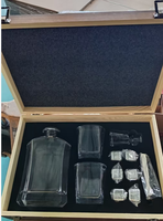 Nouvelle Collection 2024 : Ensemble Carafe à Whisky en Cristal Transparent de Haute Qualité avec 2 Verres 750ml, Style Américain, Fabriqué à la Machine, Idéal pour Cadeaux d'Affaires