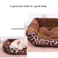 Coussin de canapé en velours côtelé lavable pour chien et chat Fond imperméable Lit doux et chaud pour animaux de compagnie