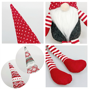 Figurines de Père Noël de style nordique haut de gamme, faites à la main, écologiques, en polyester doux, sans visage, pour décoration festive de fenêtre - Product Image 5