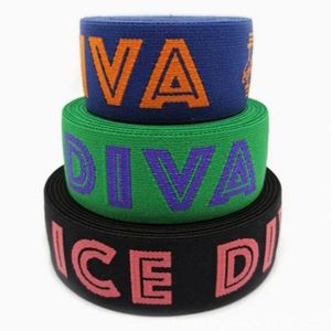 Ruban élastique jacquard à motif logo personnalisé en coton, nylon, polyester, chevron pour chaussures, motif uni, matériau PP - Product Image 4