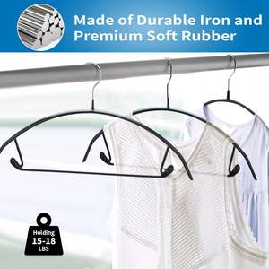 Grucce in Acciaio Inox Rivestite in PVC Antiscivolo, Durevoli e Salvaspazio per Camicie, Abiti e Completi, Organizzatore <span class=keywords><strong>Moderno</strong></span> per Armadio - Product Image 5