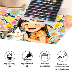 Juego de 24 Rotuladores Acrílicos de Colores Brillantes, Marcadores Perla con Purpurina <span class=keywords><strong>para</strong></span> Cuadernos, Resaltadores Borrables <span class=keywords><strong>para</strong></span> Niños y Estudiantes, Dibujo a Color - Product Image 6