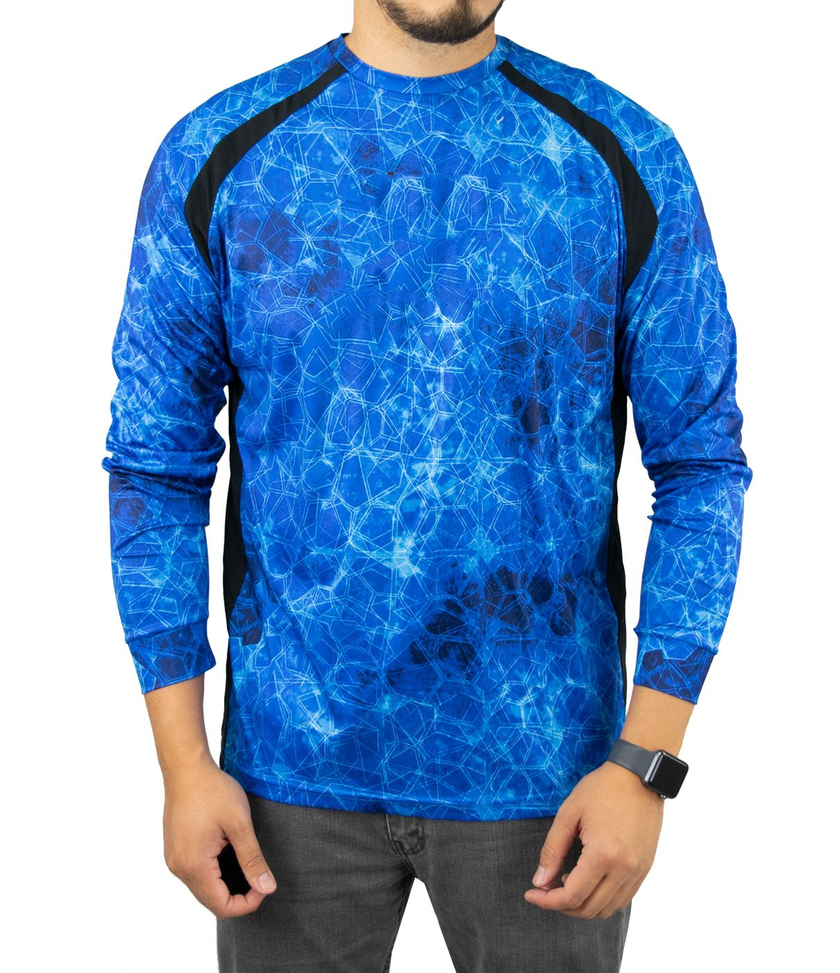 Эффективный Upf 50 УФ Солнцезащитный Камуфляжный узор с длинным рукавом быстросохнущая одежда для рыбалки