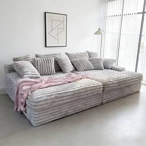 Toptan Minimalist Oturma Odası Mobilyaları Modüler Kanepe Sıkıştırılmış Kanepe Yumuşak Köpük Bölmeli Katlanabilir Kanepe Yatak - Product Image 1