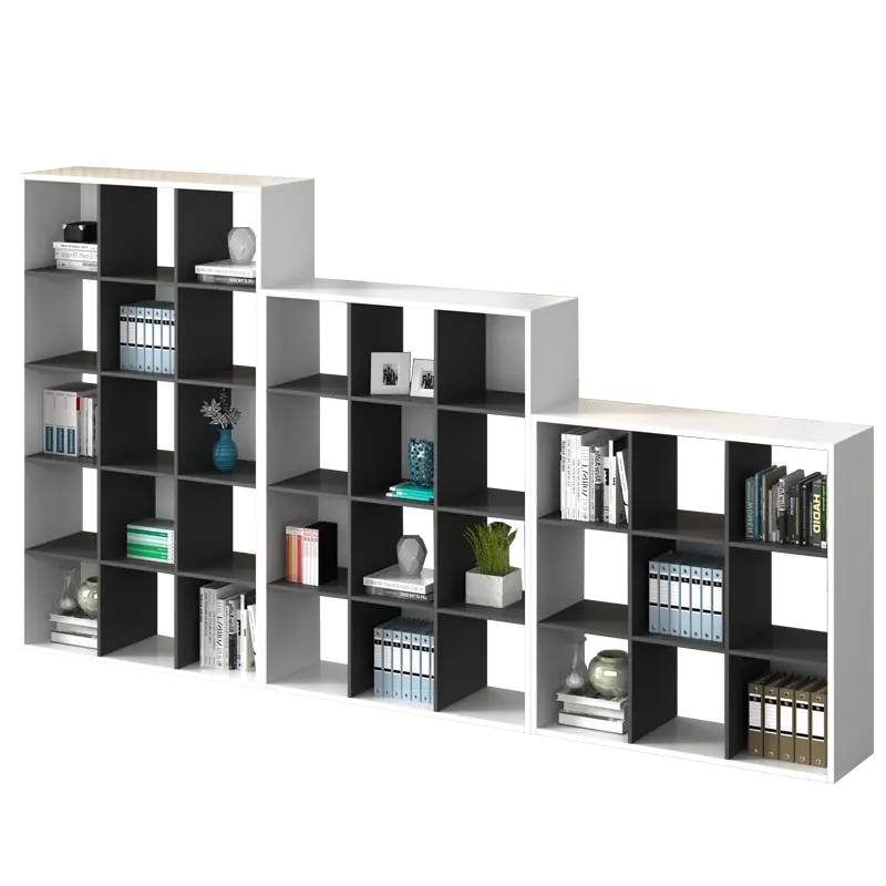 Ufficio soggiorno in legno aperto verticale file di archiviazione mobile