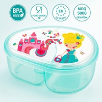 Meilleure vente Logo personnalisé Contenant à collation sans BPA Boîte à bento à compartiment unique avec couvercle en plastique pour le stockage du déjeuner en toute sécurité