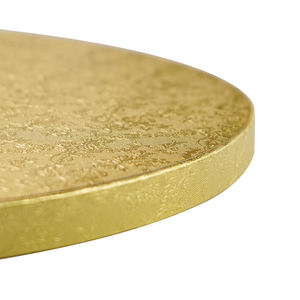 Base à gâteau de 12 pouces à motif de feuille d'érable Tambour à gâteau d'anniversaire rond noir blanc or argent - Product Image 6