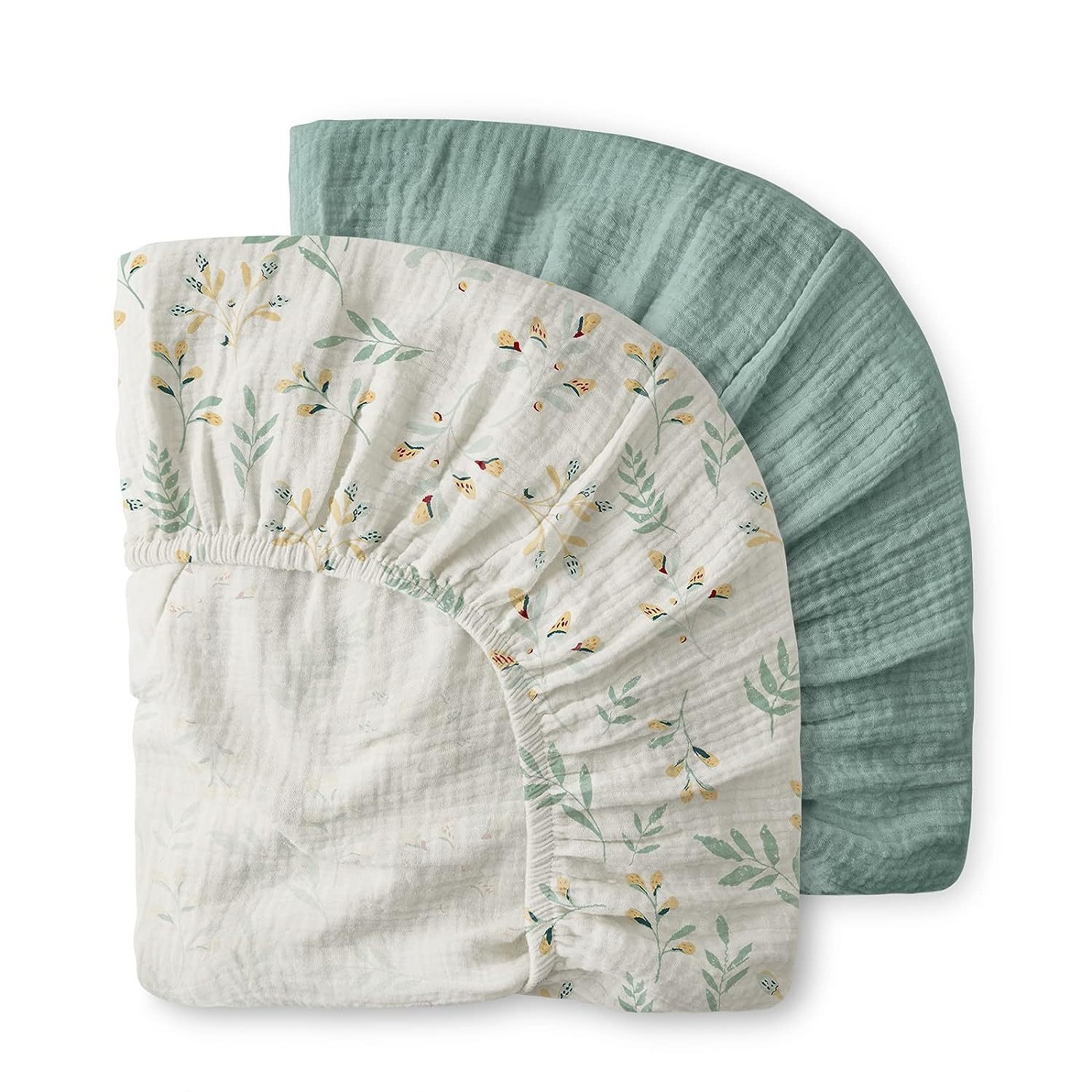 Draps de lit de bébé en mousseline pour filles et garçons, drap de lit de bébé en coton neutre pour matelas de berceau standard