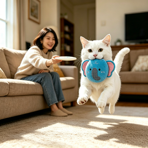 Jouet pour animaux <span class=keywords><strong>de</strong></span> compagnie en forme d'éléphant bleu <span class=keywords><strong>de</strong></span> dessin animé, couineur, surface gaufrée, jouet en peluche pour <span class=keywords><strong>chien</strong></span>, soulage l'<span class=keywords><strong>anxiété</strong></span> <span class=keywords><strong>de</strong></span> <span class=keywords><strong>séparation</strong></span> pour l'entraînement des animaux <span class=keywords><strong>de</strong></span> compagnie - Product Image 4