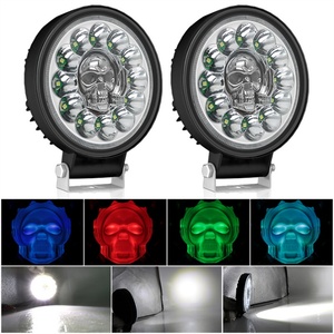 Lámpara de Trabajo LED RGB de 4 Pulgadas, Barra de Luz LED 4x4, 14 LED, 16 LED, Luces Antiniebla Blancas + Intermitentes para Jeep, Camioneta, 24 V, 12 V, Luces Todoterreno LED - Product Image 2