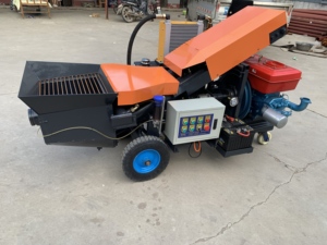 Pompe à béton diesel industrielle haute pression <span class=keywords><strong>avec</strong></span> <span class=keywords><strong>tuyau</strong></span> de refoulement pour bâtiments multi-étages - Product Image 4
