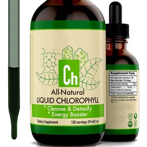 Vegan organic chlorophyll liquid deodorant with mint oil drops
