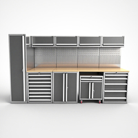 Armoires de garage robustes Atelier de stockage multifonctionnel Armoire à outils modulaire pour établi Armoire à outils en métal