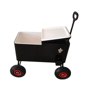 73L Portable Rollable Wagon <strong>Cooler</strong> Cart Metal Ice Bucket Keep Cold Cooling <strong>Box</strong> with <strong>Wheels</strong> and Pull Handle for Outdoor - Product Image 4