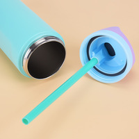 Paille en plastique de 18 cm de long, accessoires pour gobelet isotherme, bouteille d'eau de sport à double ouverture, gobelet de voyage pour Owala 20 oz