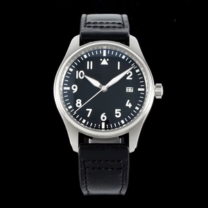 Reloj Mecánico Automático de Lujo para Hombre, Correa de Goma Azul, Negra y Marrón, Esfera de Cristal, Caja de Acero Inoxidable, de Marca - Product Image 1