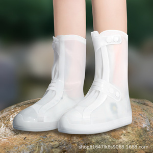 معدات المطر المقاومة للماء عدم الانزلاق سميكة الكبار غطاء الأحذية مقاومة للاهتراء الأطفال ليوم ممطر - Product Image 3